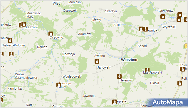 mapa Świdno gmina Wierzbno, Świdno gmina Wierzbno na mapie Targeo