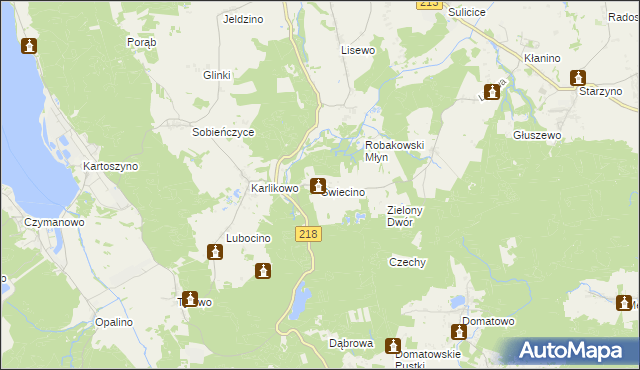 mapa Świecino, Świecino na mapie Targeo