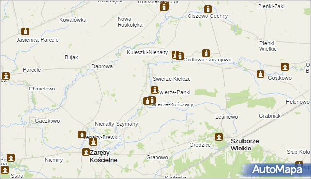 mapa Świerże-Panki, Świerże-Panki na mapie Targeo