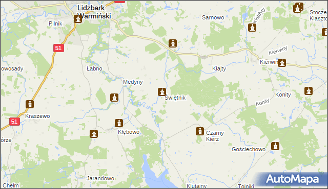 mapa Świętnik, Świętnik na mapie Targeo