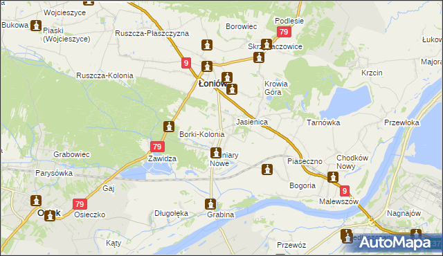 mapa Świniary Stare, Świniary Stare na mapie Targeo