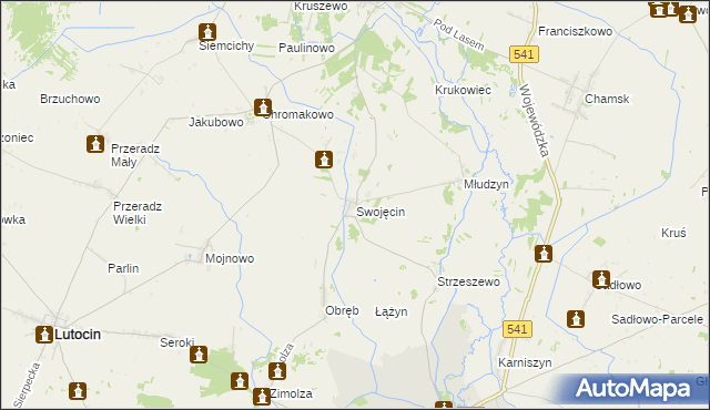 mapa Swojęcin, Swojęcin na mapie Targeo