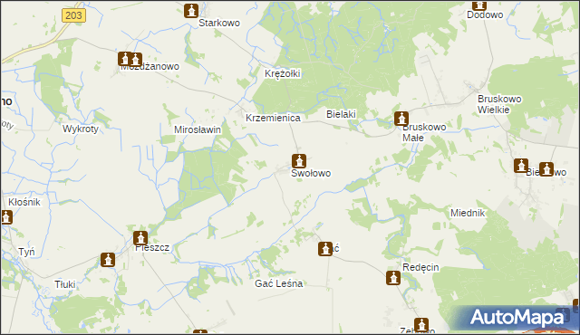 mapa Swołowo, Swołowo na mapie Targeo