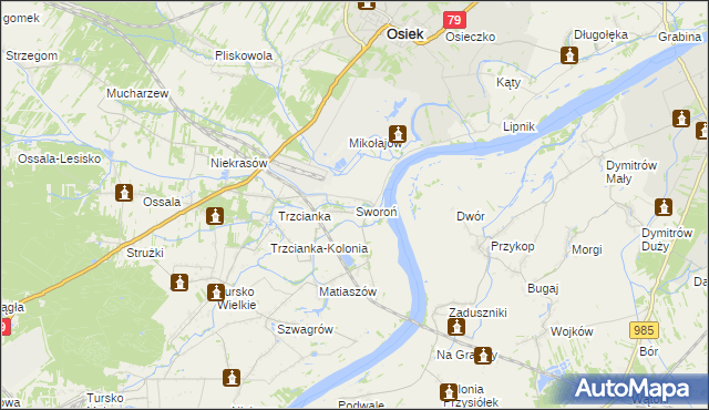 mapa Sworoń, Sworoń na mapie Targeo