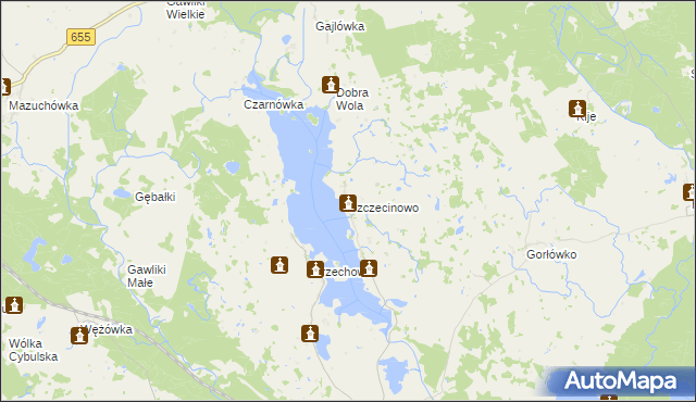 mapa Szczecinowo, Szczecinowo na mapie Targeo