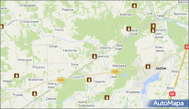 mapa Szewnica, Szewnica na mapie Targeo