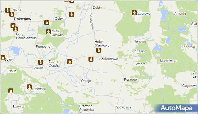 mapa Szkaradowo, Szkaradowo na mapie Targeo