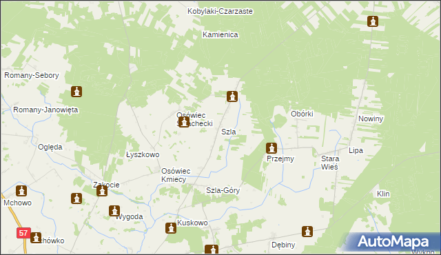 mapa Szla, Szla na mapie Targeo