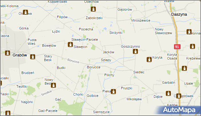 mapa Szłapy, Szłapy na mapie Targeo