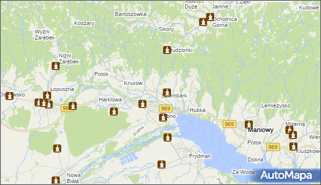 mapa Szlembark, Szlembark na mapie Targeo