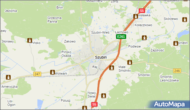 mapa Szubin, Szubin na mapie Targeo
