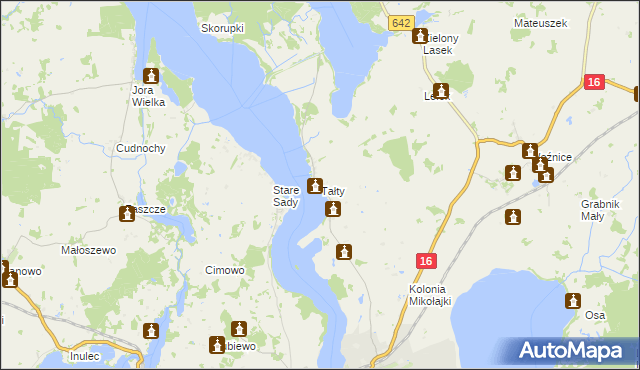 mapa Tałty, Tałty na mapie Targeo