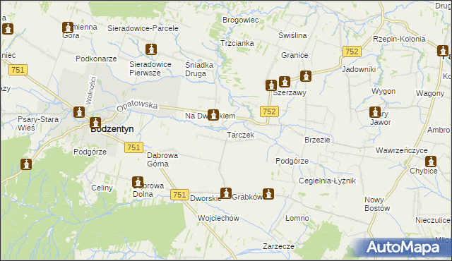 mapa Tarczek, Tarczek na mapie Targeo