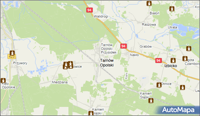 mapa Tarnów Opolski, Tarnów Opolski na mapie Targeo