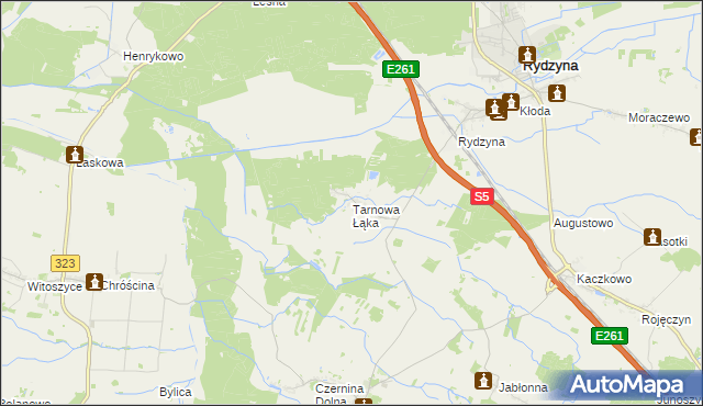 mapa Tarnowa Łąka, Tarnowa Łąka na mapie Targeo