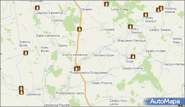 mapa Tarnowo-Goski, Tarnowo-Goski na mapie Targeo