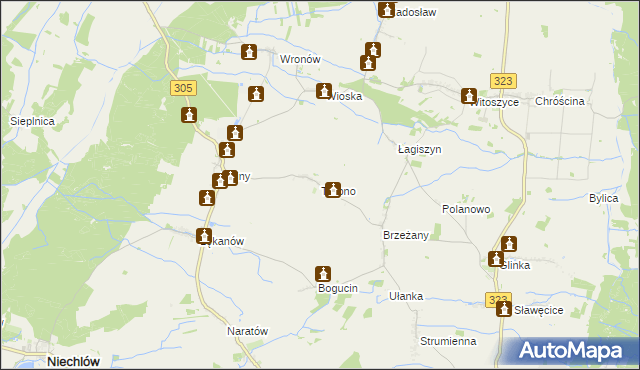 mapa Tarpno gmina Niechlów, Tarpno gmina Niechlów na mapie Targeo