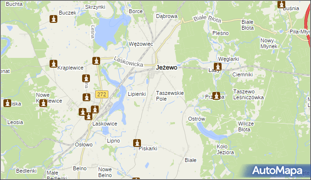 mapa Taszewskie Pole, Taszewskie Pole na mapie Targeo