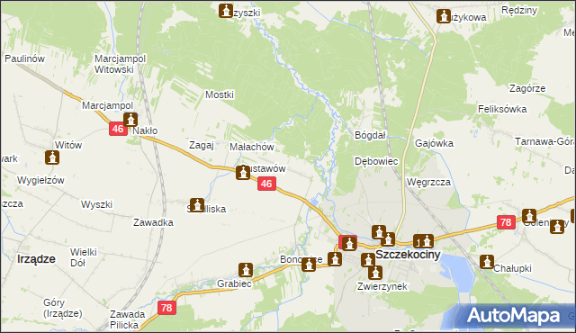 mapa Tęgobórz, Tęgobórz na mapie Targeo