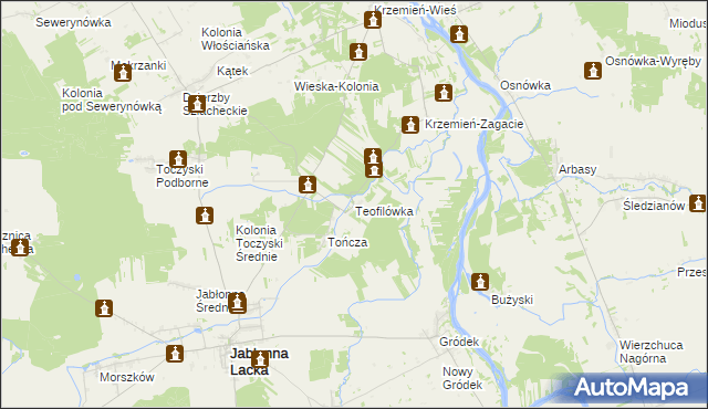 mapa Teofilówka, Teofilówka na mapie Targeo