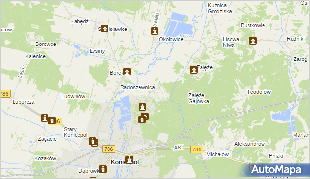 mapa Teresów, Teresów na mapie Targeo