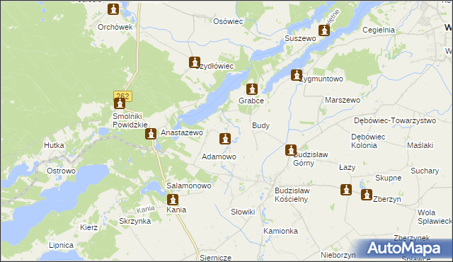 mapa Tręby Stare, Tręby Stare na mapie Targeo