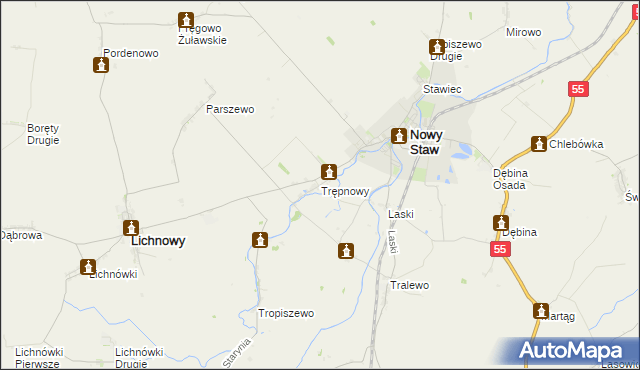 mapa Trępnowy, Trępnowy na mapie Targeo