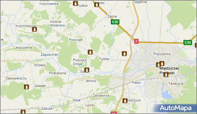 mapa Tuliłów, Tuliłów na mapie Targeo