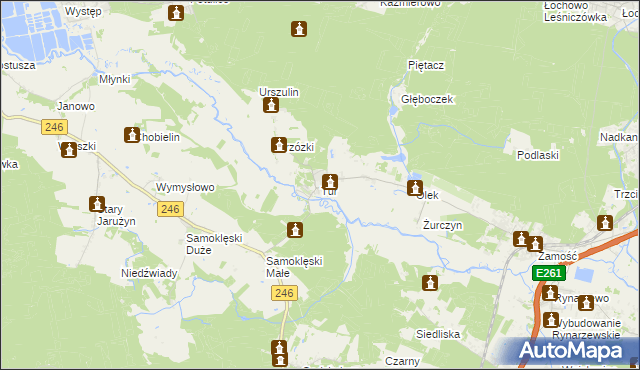 mapa Tur gmina Szubin, Tur gmina Szubin na mapie Targeo