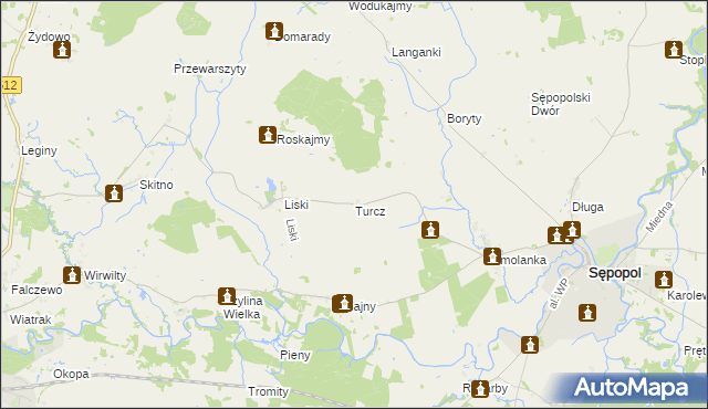 mapa Turcz, Turcz na mapie Targeo