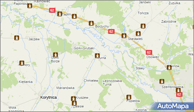 mapa Turna, Turna na mapie Targeo