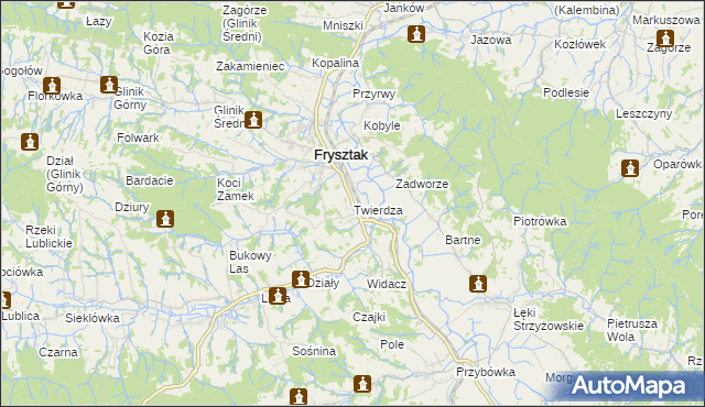 mapa Twierdza, Twierdza na mapie Targeo