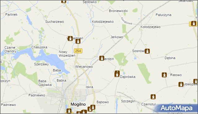 mapa Twierdziń, Twierdziń na mapie Targeo