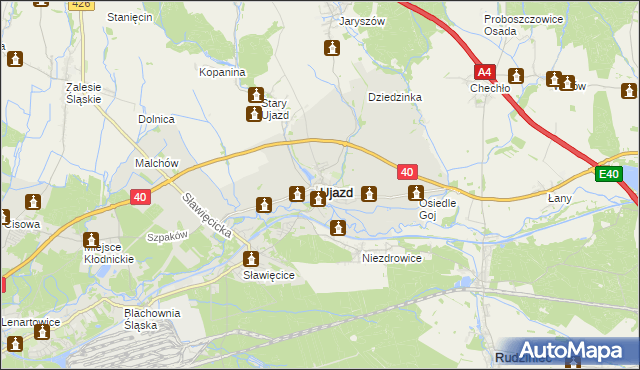 mapa Ujazd powiat strzelecki, Ujazd powiat strzelecki na mapie Targeo