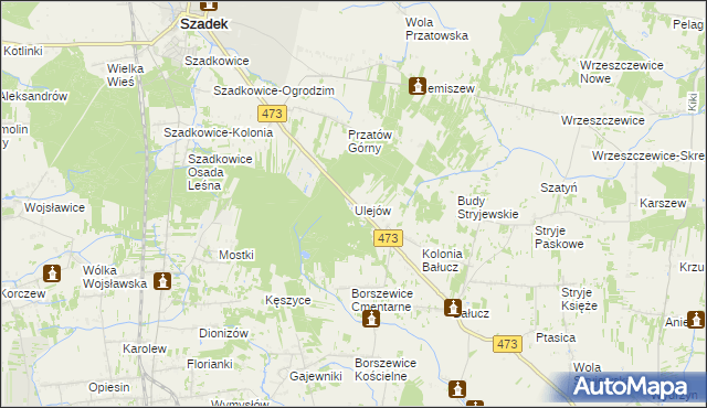 mapa Ulejów, Ulejów na mapie Targeo