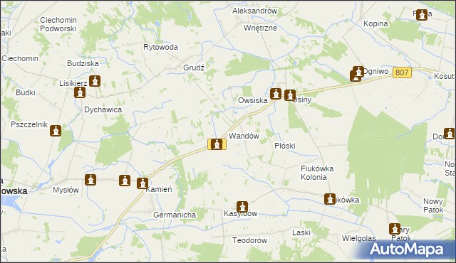 mapa Wandów, Wandów na mapie Targeo