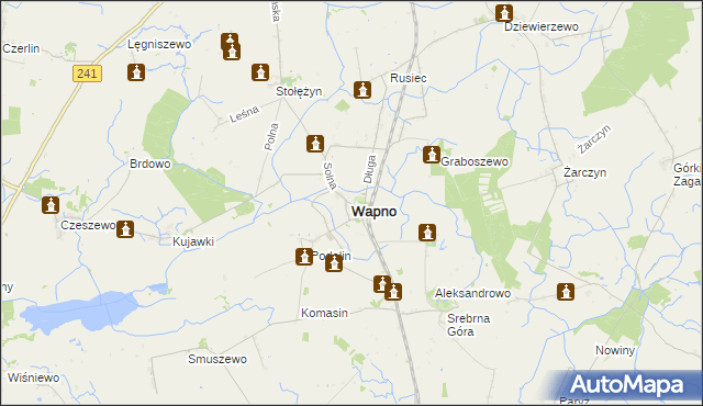 mapa Wapno, Wapno na mapie Targeo