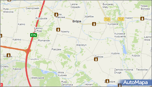 mapa Wardzyn, Wardzyn na mapie Targeo