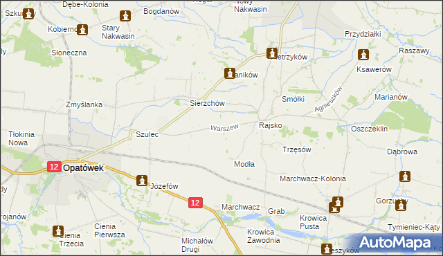 mapa Warszew, Warszew na mapie Targeo