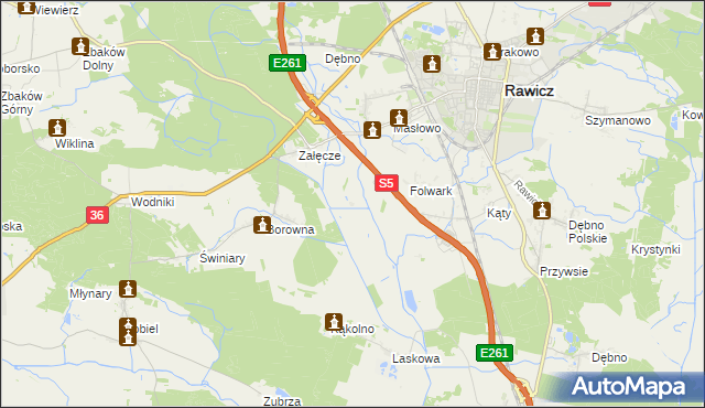 mapa Warszewko, Warszewko na mapie Targeo