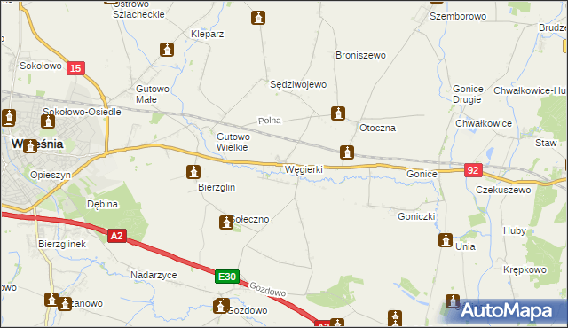 mapa Węgierki, Węgierki na mapie Targeo