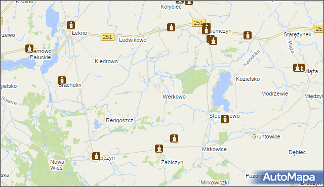 mapa Werkowo, Werkowo na mapie Targeo
