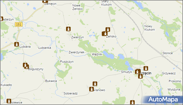 mapa Wężnik, Wężnik na mapie Targeo