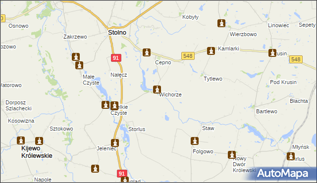 mapa Wichorze, Wichorze na mapie Targeo