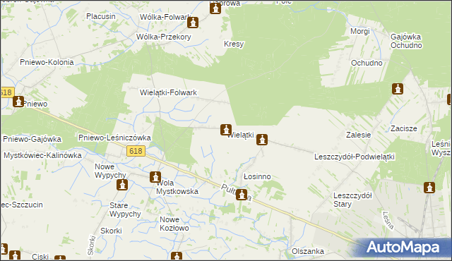 mapa Wielątki, Wielątki na mapie Targeo