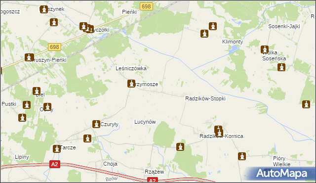 mapa Wielgorz, Wielgorz na mapie Targeo