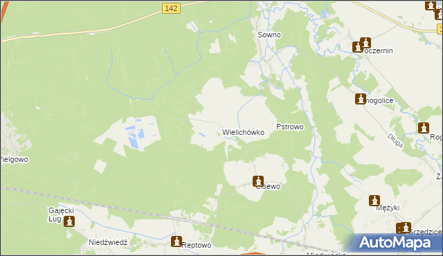 mapa Wielichówko, Wielichówko na mapie Targeo
