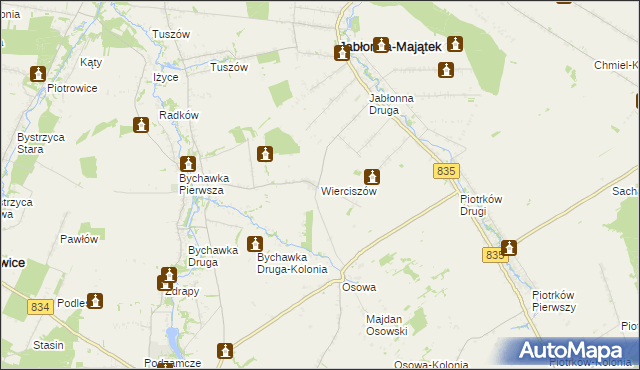 mapa Wierciszów, Wierciszów na mapie Targeo
