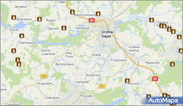 mapa Wieża, Wieża na mapie Targeo