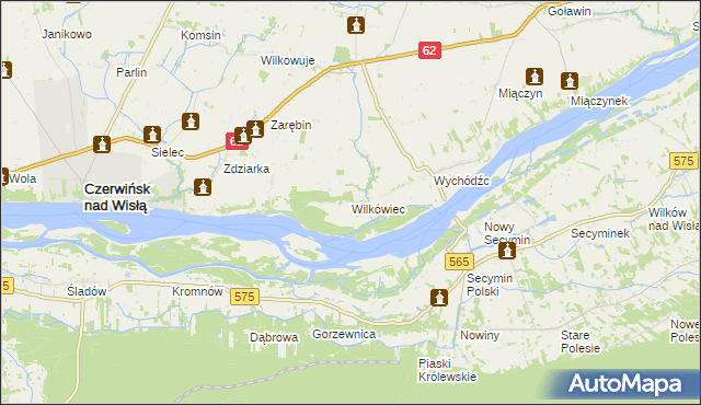 mapa Wilkówiec, Wilkówiec na mapie Targeo